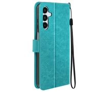 Mayaxess Custodia per Samsung A15 5G portafoglio funzione supporto e cordino, Turchese