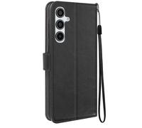 Mayaxess Custodia per Samsung A35 5G portafoglio funzione supporto e cordino, Nero