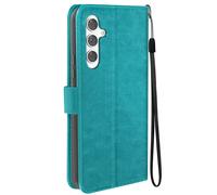 Mayaxess Custodia per Samsung A54 5G portafoglio funzione supporto e cordino, Turchese