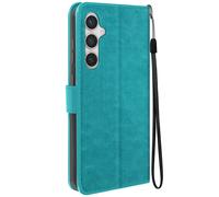 Mayaxess Custodia per Samsung S24 / S25 portafoglio funzione supporto e cordino, Turchese