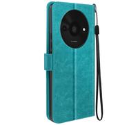 Mayaxess Custodia per Xiaomi Redmi A3 portafoglio funzione supporto e cordino, Turchese