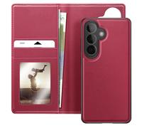 Mayaxess, Custodia Portafoglio 2 in 1 per Galaxy S26 con Cover Rimovibile, Rosso