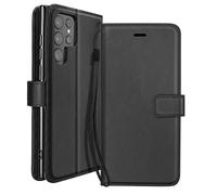 Mayaxess Custodia Portafoglio per Galaxy S23 Ultra con Laccetto e Supporto Video