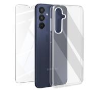 Mayaxess Set protezione per Samsung Galaxy A15 5G cover e vetro temperato 9H, Trasparente