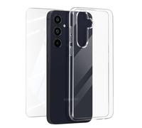 Mayaxess Set protezione per Samsung Galaxy A55 cover e vetro temperato 9H, Trasparente