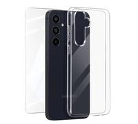 Mayaxess Set protezione per Samsung Galaxy A55 cover e vetro temperato 9H, Trasparente