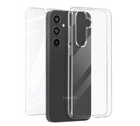 Mayaxess Set protezione per Samsung Galaxy S24 / S25 cover e vetro temperato 9H, Trasparente