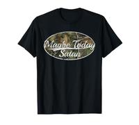 Maybe Today Satan Camo Distressed Vintage Art Maglietta