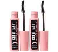 Maybelline Great Lash Mascara con pennello curvo - Blackest Black - Confezione da 2