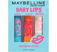 Maybelline New York Baby Lips Moisturizing Lip Balm 3-pack, Lip Care Essentials, 3 Shades,MULTI-SHADE,0.15 Ounce (Pack of 3)