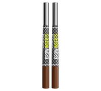 Maybelline New York Brow Inserts Penna Moltiplica Sopracciglia 2in1 Colore 04 Medium Brown con Doppio Applicatore Punta Tripla e Pettinino Formula in Gel Waterproof - 2 Penne Sopracciglia