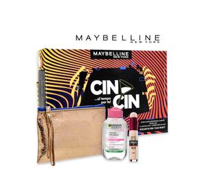 Maybelline New York Cin Cin Pochette Instant age Correttore 02 Nude + Acqua Micellare 6 ml + Pochette Viso
