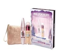 Maybelline New York Confezione Regalo, MAKE-UP IN THE CITY DI MAYBELLINE NEW YORK CON CORRETTORE IL CANCELLA ETA' NUDE (02) E MASCARA CIGLIA SENSAZIONALI VERY BLACK