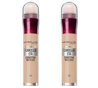 Maybelline New York Correttore Liquido Il Cancella Età, con Bacche di Goji e Haloxyl, Copre Occhiaie e Piccole Rughe, 02 Nude, Confezione da 2
