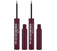Maybelline New York Eyeliner Liquido, Colore Intenso, Non si Sfalda, Applicatore di Precisione, Formula Waterproof, Tattoo Liner Dip-Ink, Tonalità: Burgundy Boost, 3,5 ml (Confezione da 2)