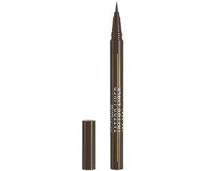 Maybelline New York, eyeliner liquido, impermeabile, resistente alle sbavature e a lunga durata, vegano, per tatuaggi, n. 882 Pitch Brown (marrone), 1 ml