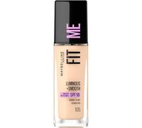 Maybelline Fit Me! Luminous + Smooth Foundation fondotinta liquido per l' unificazione della pelle e illuminazione 105 Natural Ivory 30 ml