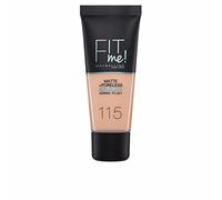 Maybelline New York Fondotinta Fit Me Matte&Poreless, Finish Opacizzante e Fissante, Tonalità: 115 Ivory