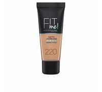 Maybelline New York Fondotinta Fit Me Matte&Poreless, Finish Opacizzante e Fissante, Tonalità: 220 Natural Beige