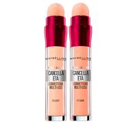 Maybelline New York Applicatore a Spugnetta + Cancella Età Correttore Liquido 07 Sand Multiuso Colore 01 Light con Contro le Occhiaie Instant Anti-Age