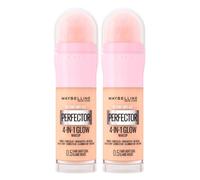 Maybelline New York Instant Age Perfector Glow 4in1 Correttore BB Cream Illuminante Primer Colore 0.5 Fair Light Cool con Spugnetta per Applicazione - 2 Flaconi da 20ml
