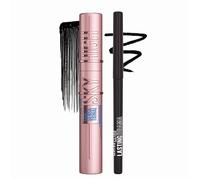 Maybelline New York Kit, Con Mascara Volumizzante e Matita Occhi Waterproof, Ciglia Lunghe e Voluminose e Look Intenso per 36H, Mascara Sky High, Matita Occhi Lasting Drama