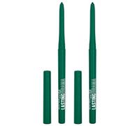 Maybelline New York Lasting Drama Matita Occhi Automatica Waterproof Tratto Pigmentato Tenuta 36H Colore Green With Envy - Set da 2