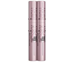 Maybelline New York Mascara Nero per Ciglia Estremamente Lunghe, Lash Sensational Sky High Mascara, Confezione Doppia, Colore Nero Very Black, 2 x 7,2 ml