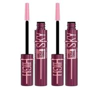 Maybelline New York Mascara Sky High Lash Sensational Volumizzante e Allungante Colore Burgundy Haze con Scovolino Flessibile per Ciglia Lunghe Definite - Set da 2