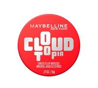 Maybelline New York Mousse Colorata Guance e Labbra, Fino a 14 Ore di Colore*, Formula Ultra Pigmentata, Finish Blur-Matte, Texture Leggera, Cloudtopia, Tonalità: 03 Divine Crimson, 5g