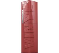 Maybelline New York Rossetto Liquido Super Stay Vinyl Ink Nude Shock, Effetto Vinilico e Labbra Brillanti Fino a 16H, Formula Vegana, 115 Peppy, 4,2 ml