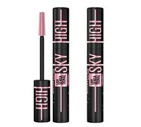 Maybelline New York Sky High Lash Sensational Mascara Volumizzante e Allungante Colore Cosmic Black con Scovolino Flessibile per Ciglia Lunghe Definite e Piene - 2 Cosmetici