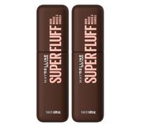 Maybelline New York Superfluff Gel Sopracciglia Piene Soffici Modellate e Morbide Formula in Mousse Texture Leggera e Non Appiccicosa Colore 262 Black Brown - 2 Flaconi da 5ml