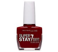Maybelline New York Superstay 7 Days Smalto Effetto Gel, 06 Deep Red