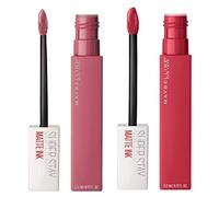 Maybelline New York SuperStay Matte Ink 15 Lover + 80 Ruler, 2 Tinte Labbra