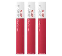 Maybelline New York SuperStay Matte Ink Tinta Labbra Risultato Coprente e Uniforme Effetto Matte Durata Circa 16h Colore 80 Ruler - 3 Cosmetici