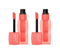 Maybelline New York SuperStay Teddy Tint Tinta Labbra 25 Baby Tee Effetto Vellutato Lunga Tenuta Finish Matte Stratificabile Formula No Transfer e Texture Leggera - 2 Flaconi da 5ml