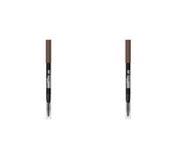 Maybelline New York Tattoo Brow 36H, Matita per sopracciglia temperabile, Risultato definito e naturale fino a 36 ore, Medium Brown (05) (Confezione da 2)