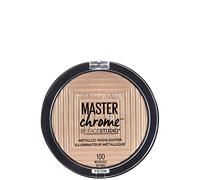 Maybelline New York Terra Viso Illuminante Master Chrome, Formula in Polvere, 100 Molten Gold, 9 gr