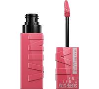 Maybelline SuperStay Vinyl Ink Pink Rossetto liquido, effetto vinilico brillante, lunga tenuta, tonalità: rosa (Rogue 145).