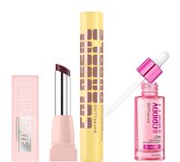 Maybelline Viral Favourites Make Up Bundle with Grippy Primer, Colossal Mascara and Lifter Glaze Lip Balm (Various Shades) - Espresso Kiss Espresso Kiss