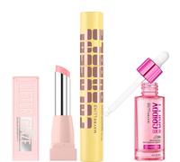 Maybelline Viral Favourites Make Up Bundle with Grippy Primer, Colossal Mascara and Lifter Glaze Lip Balm (Various Shades) - Pink Drip Pink Drip