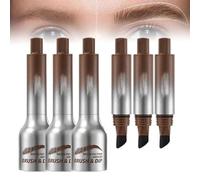 Maybelucky - Pennello per sopracciglia, angolato e pennello angolato e matita per sopracciglia, matita per trucco naturale, anti-sbavature, portatile, impermeabile, opaco (AUBURN)