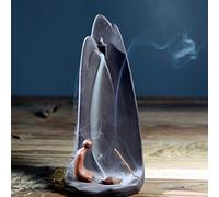 Mayco Bell, bruciatore di incenso con flusso inverso, in ceramica, per aromaterapia, profumo, per casa, ufficio, incenso, artigianato, torre Aj