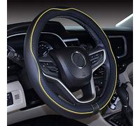 Mayco Bell Coprivolante di piccole dimensioni, antiscivolo, sicuro, morbido, traspirante, resistente, con copertura completa, comoda impugnatura in pelle in microfibra (35,5-36,2 cm, nero giallo)