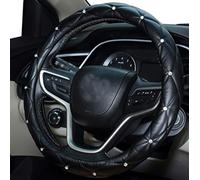 Mayco Bell Coprivolante per Donna Diamond, coprivolante in Pelle Bling Bling per Auto Universale 15 Pollici con Diamante Cristallo