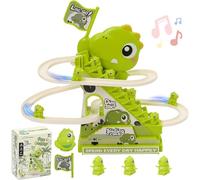 Maycoly Giocattolo da Arrampicata Dinosauro,Giocattoli da Pista,Dinosauro sulle Montagne Russe con Luce e Musica,Giocattolo Educativo Adatto a Bambini e Bambine dai 3 Anni in su