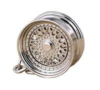 Maycom Creative Hot Auto Part Model BBS Wheel Rim Tyre Keychain Keyring Key Chain Ring Keyfob (Silver) by Maycom