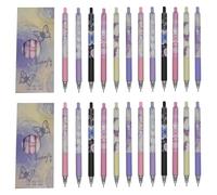 Maydahui 24 penne a gel a forma di farfalla, retrattili, con pennino ST, inchiostro nero, per ragazze, donne, scuola, feste, ufficio