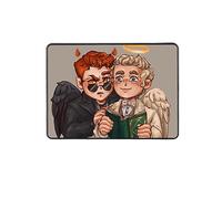 MayDee Distintivo Smaltato Good Omens Spilla Accessori Abbigliamento, Distintivo Fanzine Good Omen Angeli E Demoni (A)